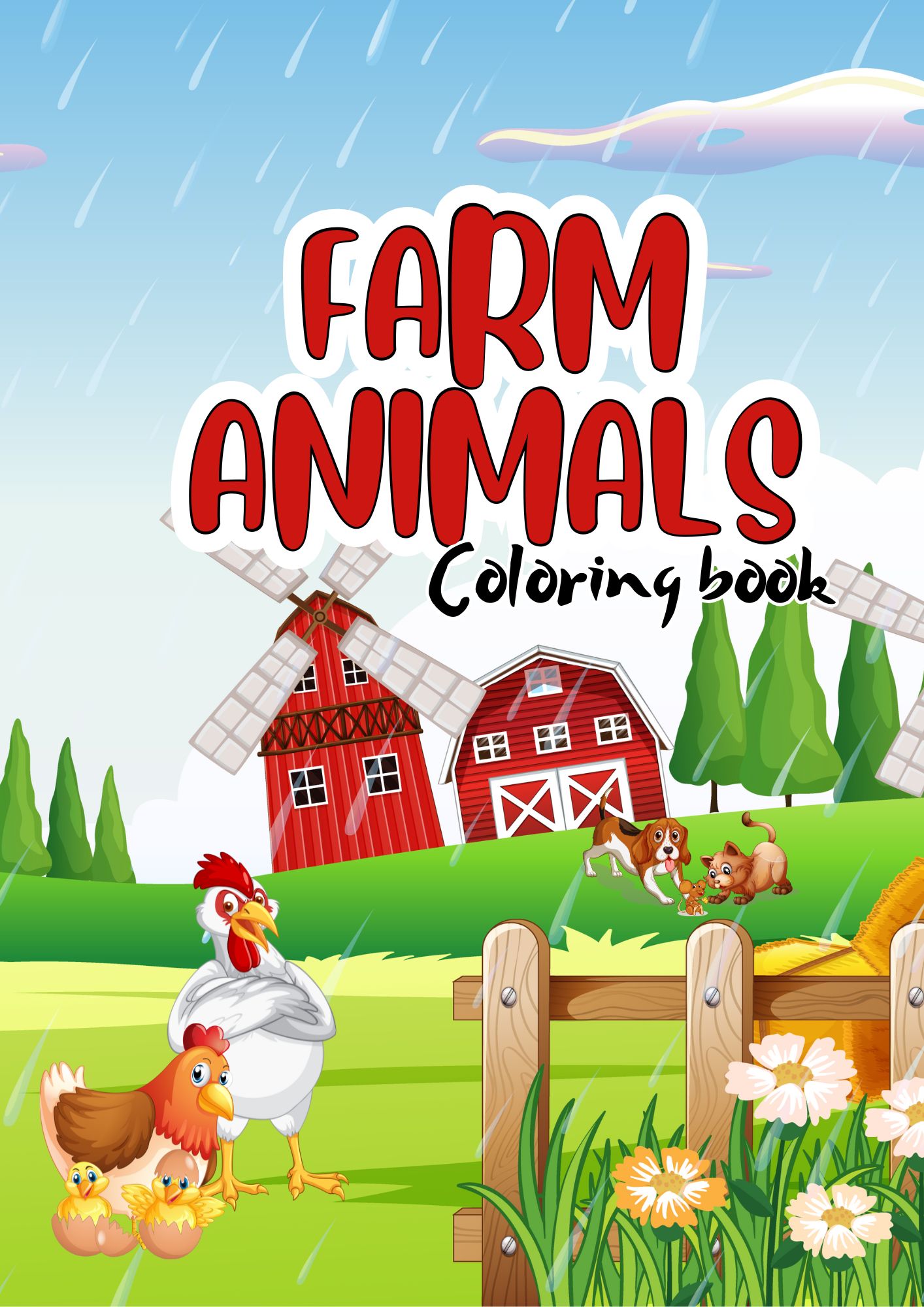 Farm animals coloring book