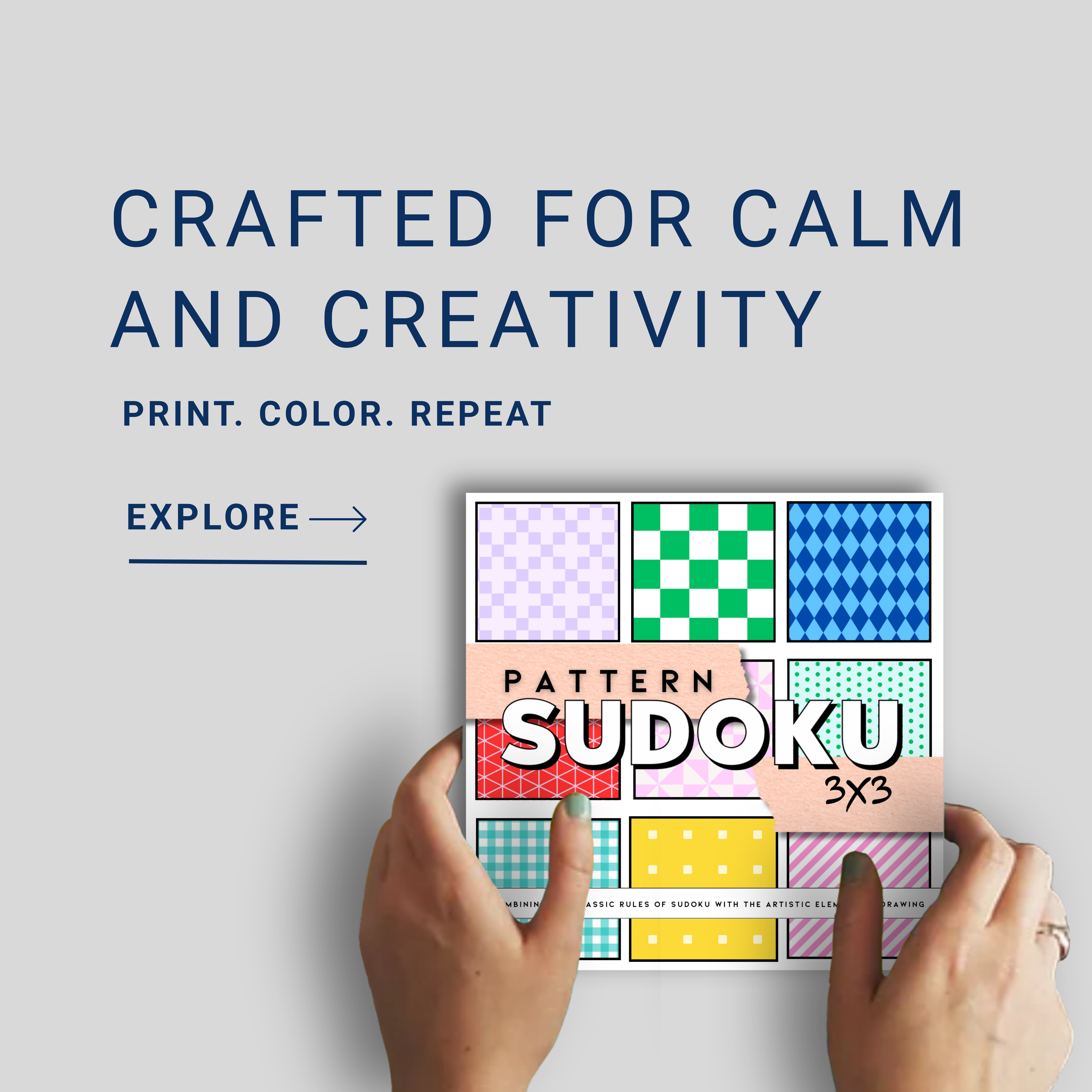 Banner promoting relaxing coloring books for stress relief