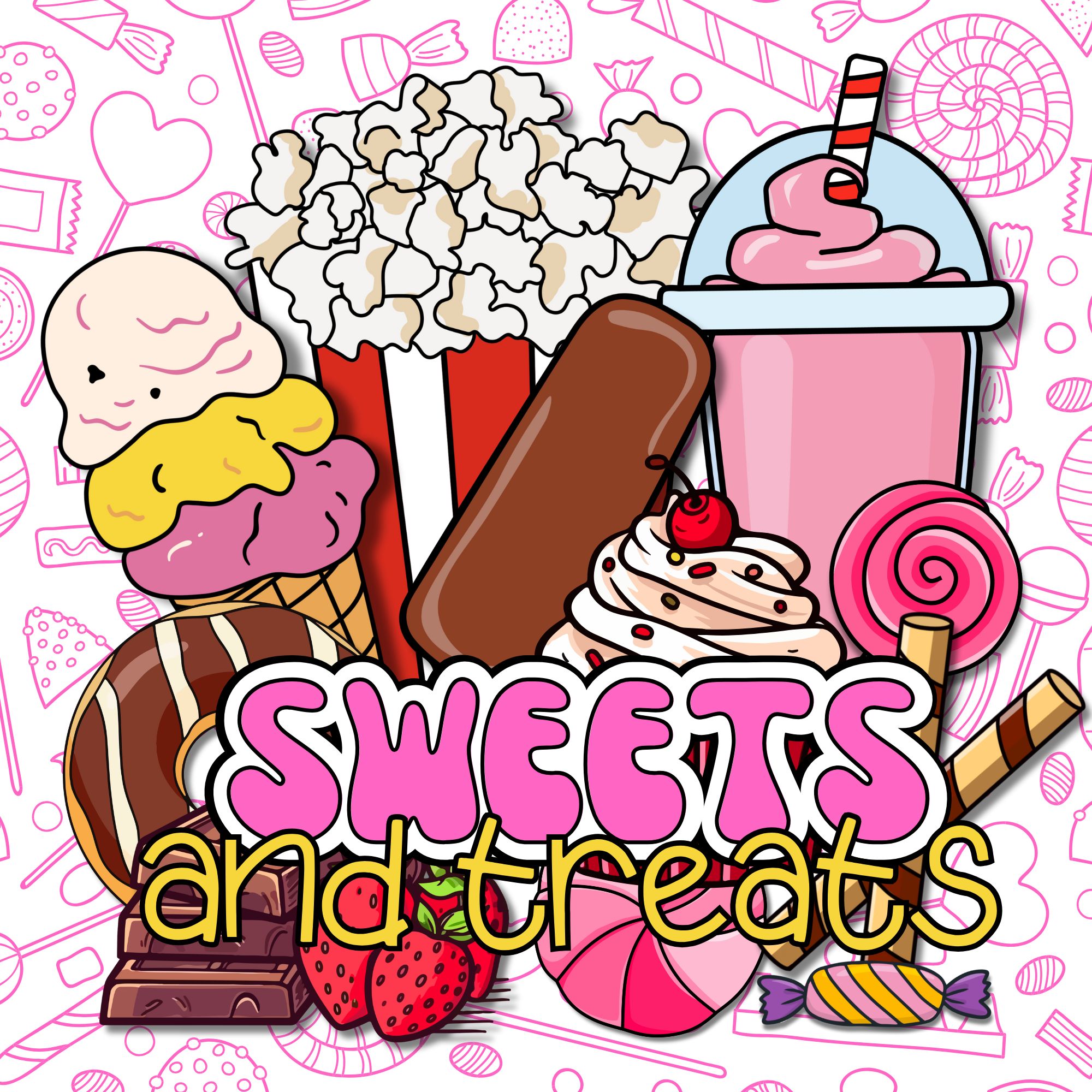 Sweets and Treats: Dessert Coloring Book for Kids by KidsKolor