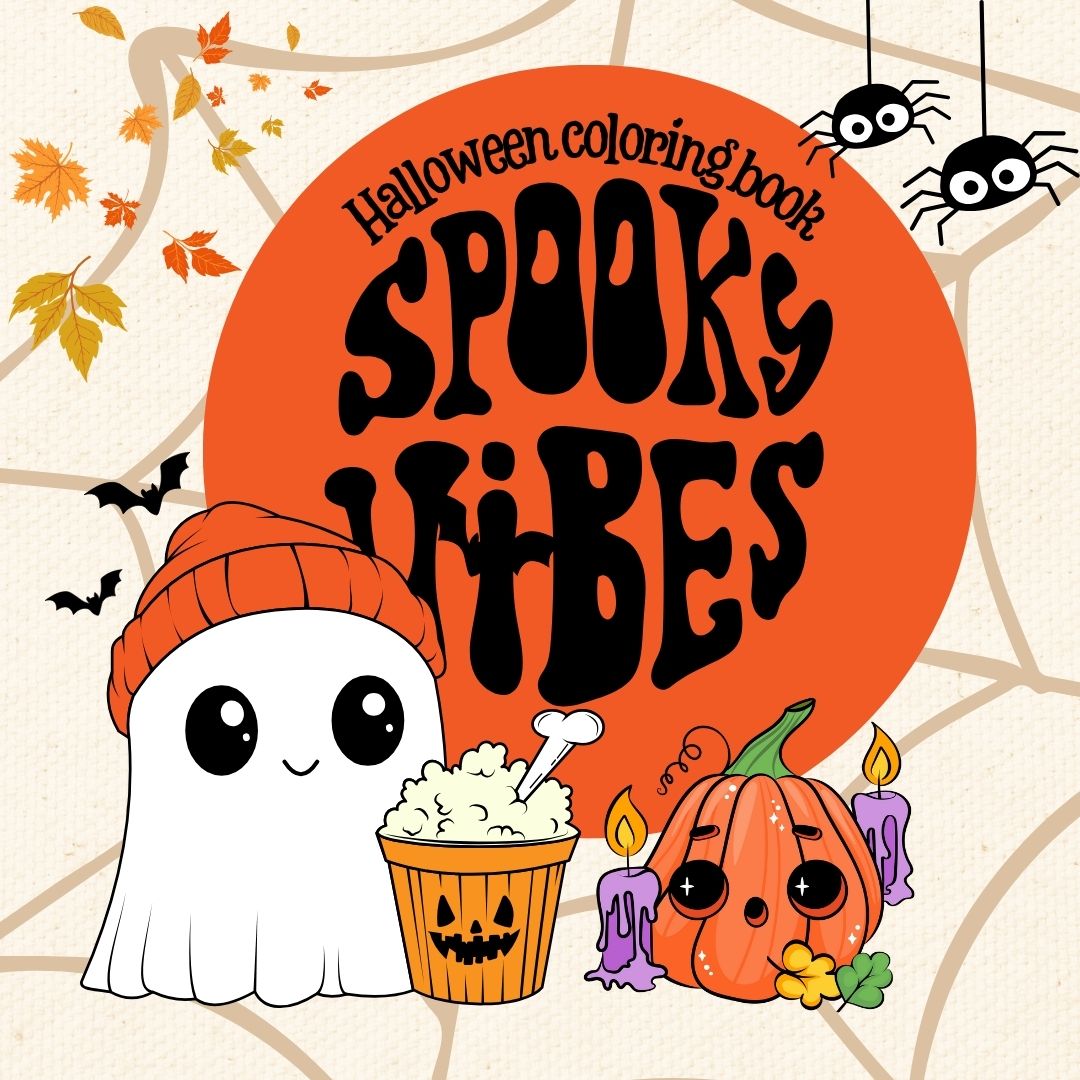 Sppoky Vibes - cute halloween coloring boook