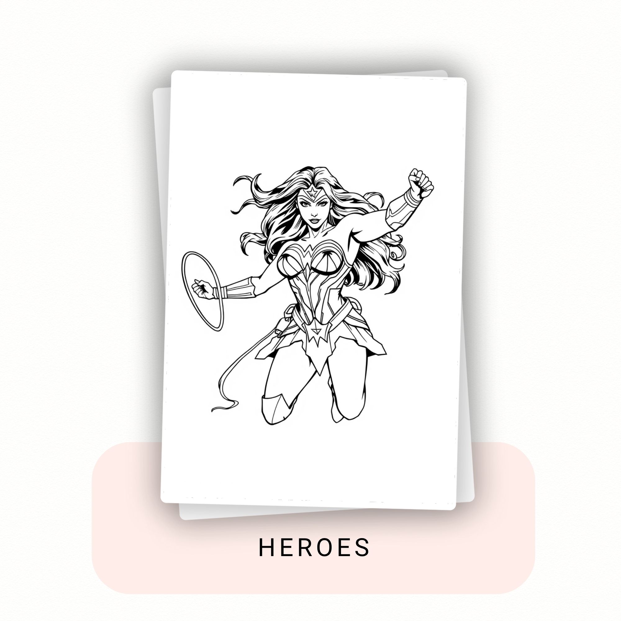 Hero themed free printable coloring pages for instant download